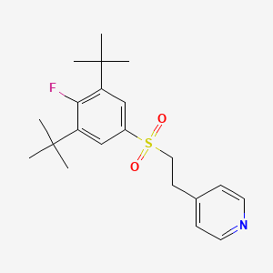 molecular formula C21H28FNO2S B5065897 4-{2-[(3,5-di-tert-butyl-4-fluorophenyl)sulfonyl]ethyl}pyridine 
