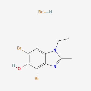 molecular formula C10H11Br3N2O B5065921 4,6-dibromo-1-ethyl-2-methyl-1H-benzimidazol-5-ol hydrobromide 