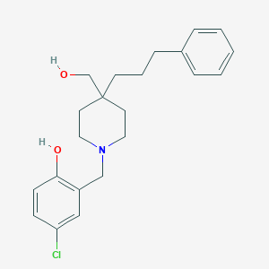 molecular formula C22H28ClNO2 B5065926 4-chloro-2-{[4-(hydroxymethyl)-4-(3-phenylpropyl)-1-piperidinyl]methyl}phenol 