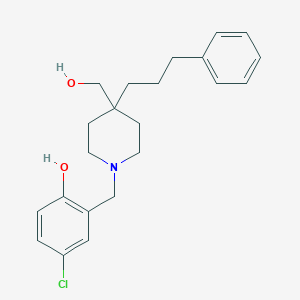 molecular formula C22H28ClNO2 B5065926 4-Chloro-2-[[4-(hydroxymethyl)-4-(3-phenylpropyl)piperidin-1-yl]methyl]phenol 