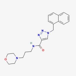 molecular formula C21H25N5O2 B5065930 N-[3-(4-morpholinyl)propyl]-1-(1-naphthylmethyl)-1H-1,2,3-triazole-4-carboxamide 