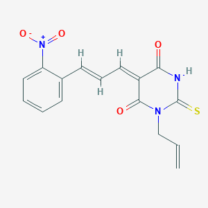 molecular formula C16H13N3O4S B5065935 1-allyl-5-[3-(2-nitrophenyl)-2-propen-1-ylidene]-2-thioxodihydro-4,6(1H,5H)-pyrimidinedione 