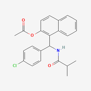 molecular formula C23H22ClNO3 B5065950 1-[(4-chlorophenyl)(isobutyrylamino)methyl]-2-naphthyl acetate 