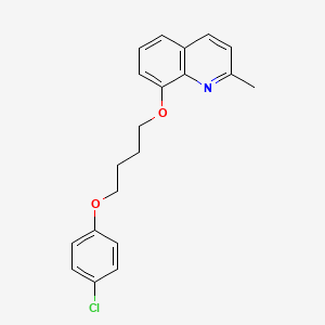 molecular formula C20H20ClNO2 B5065958 8-[4-(4-chlorophenoxy)butoxy]-2-methylquinoline 