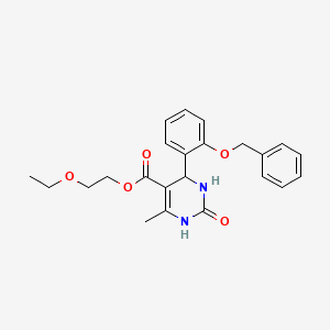 molecular formula C23H26N2O5 B5065984 2-ethoxyethyl 4-[2-(benzyloxy)phenyl]-6-methyl-2-oxo-1,2,3,4-tetrahydro-5-pyrimidinecarboxylate 
