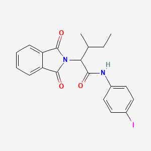 molecular formula C20H19IN2O3 B5065992 2-(1,3-dioxo-1,3-dihydro-2H-isoindol-2-yl)-N-(4-iodophenyl)-3-methylpentanamide 