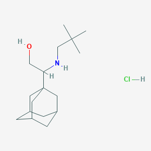 molecular formula C17H32ClNO B5065995 2-(1-adamantyl)-2-[(2,2-dimethylpropyl)amino]ethanol hydrochloride 