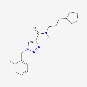 molecular formula C20H28N4O B5066005 N-(3-cyclopentylpropyl)-N-methyl-1-(2-methylbenzyl)-1H-1,2,3-triazole-4-carboxamide 