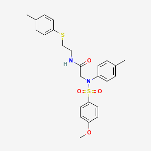 2-[N-(4-METHYLPHENYL)4-METHOXYBENZENESULFONAMIDO]-N-{2-[(4-METHYLPHENYL)SULFANYL]ETHYL}ACETAMIDE