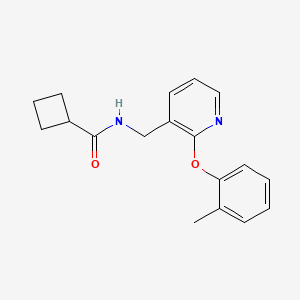 N-[[2-(2-methylphenoxy)pyridin-3-yl]methyl]cyclobutanecarboxamide