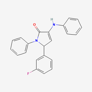 5-(3-FLUOROPHENYL)-1-PHENYL-3-(PHENYLAMINO)-2,5-DIHYDRO-1H-PYRROL-2-ONE