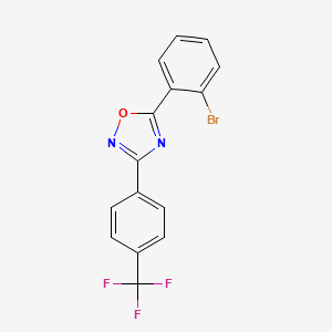 molecular formula C15H8BrF3N2O B5066081 5-(2-bromophenyl)-3-[4-(trifluoromethyl)phenyl]-1,2,4-oxadiazole 