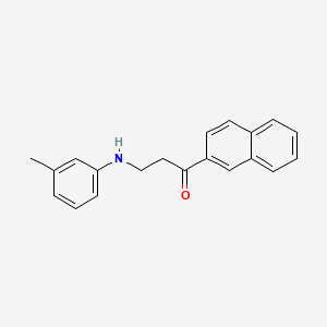 3-(3-Methylanilino)-1-naphthalen-2-ylpropan-1-one