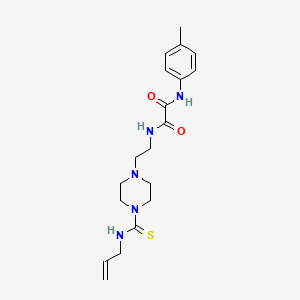 molecular formula C19H27N5O2S B5066097 N-(2-{4-[(allylamino)carbonothioyl]-1-piperazinyl}ethyl)-N'-(4-methylphenyl)ethanediamide 
