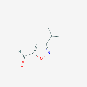 molecular formula C7H9NO2 B050661 3-异丙基异噁唑-5-甲醛 CAS No. 121604-54-4