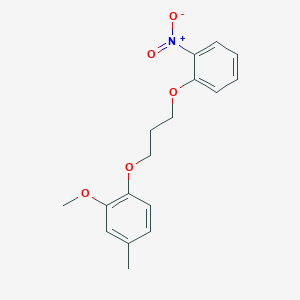 molecular formula C17H19NO5 B5066102 2-methoxy-4-methyl-1-[3-(2-nitrophenoxy)propoxy]benzene 