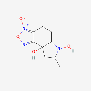 molecular formula C9H13N3O4 B5066125 7-methyl-5,5a,7,8-tetrahydro-4H-[1,2,5]oxadiazolo[3,4-e]indole-6,8a-diol 3-oxide 