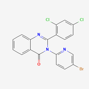 molecular formula C19H10BrCl2N3O B5066160 3-(5-bromo-2-pyridinyl)-2-(2,4-dichlorophenyl)-4(3H)-quinazolinone 