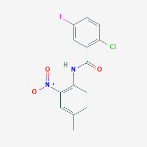molecular formula C14H10ClIN2O3 B5066165 2-chloro-5-iodo-N-(4-methyl-2-nitrophenyl)benzamide 
