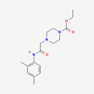 molecular formula C17H25N3O3 B5066182 ethyl 4-{2-[(2,4-dimethylphenyl)amino]-2-oxoethyl}-1-piperazinecarboxylate 