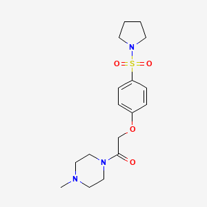 molecular formula C17H25N3O4S B5066194 1-methyl-4-{[4-(1-pyrrolidinylsulfonyl)phenoxy]acetyl}piperazine 