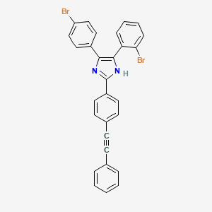 molecular formula C29H18Br2N2 B5066202 5-(2-bromophenyl)-4-(4-bromophenyl)-2-[4-(phenylethynyl)phenyl]-1H-imidazole 