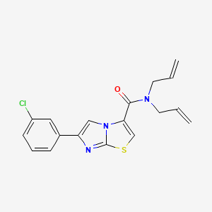 molecular formula C18H16ClN3OS B5066205 N,N-diallyl-6-(3-chlorophenyl)imidazo[2,1-b][1,3]thiazole-3-carboxamide 