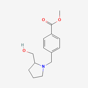 molecular formula C14H19NO3 B5066212 methyl 4-{[2-(hydroxymethyl)-1-pyrrolidinyl]methyl}benzoate 