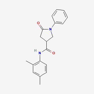 molecular formula C19H20N2O2 B5066223 N-(2,4-dimethylphenyl)-5-oxo-1-phenyl-3-pyrrolidinecarboxamide 
