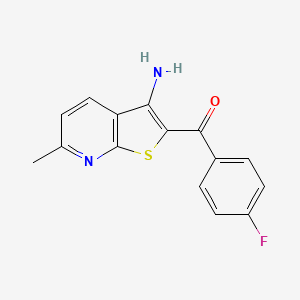 molecular formula C15H11FN2OS B5066227 (3-amino-6-methylthieno[2,3-b]pyridin-2-yl)(4-fluorophenyl)methanone 