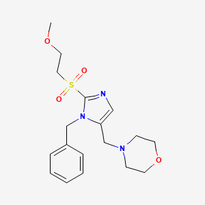 molecular formula C18H25N3O4S B5066246 4-({1-benzyl-2-[(2-methoxyethyl)sulfonyl]-1H-imidazol-5-yl}methyl)morpholine 