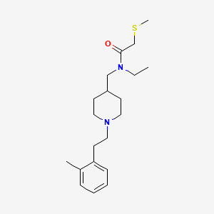 molecular formula C20H32N2OS B5066254 N-ethyl-N-({1-[2-(2-methylphenyl)ethyl]-4-piperidinyl}methyl)-2-(methylthio)acetamide 