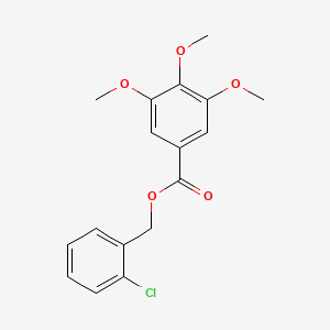 molecular formula C17H17ClO5 B5066284 2-chlorobenzyl 3,4,5-trimethoxybenzoate 