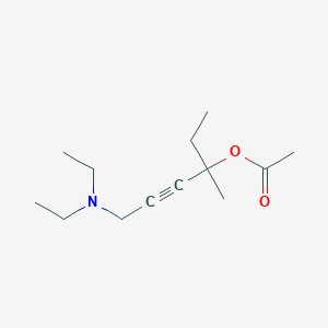 molecular formula C13H23NO2 B5066294 4-(diethylamino)-1-ethyl-1-methyl-2-butyn-1-yl acetate 