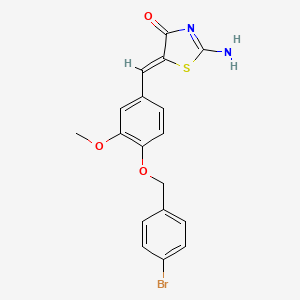 5-{4-[(4-bromobenzyl)oxy]-3-methoxybenzylidene}-2-imino-1,3-thiazolidin-4-one