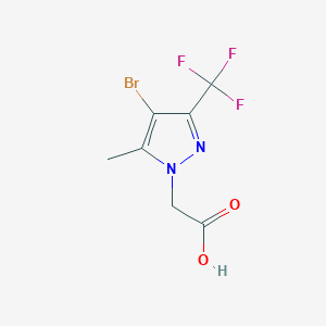 [4-bromo-5-methyl-3-(trifluoromethyl)-1H-pyrazol-1-yl]acetic acid
