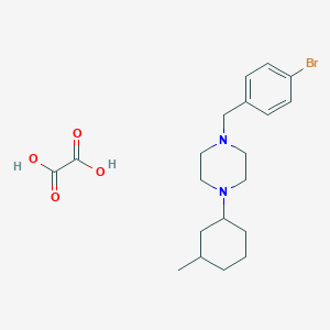 molecular formula C20H29BrN2O4 B5066427 1-(4-bromobenzyl)-4-(3-methylcyclohexyl)piperazine oxalate 