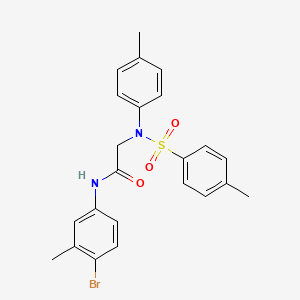 molecular formula C23H23BrN2O3S B5066432 N~1~-(4-bromo-3-methylphenyl)-N~2~-(4-methylphenyl)-N~2~-[(4-methylphenyl)sulfonyl]glycinamide 