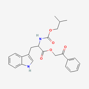 molecular formula C24H26N2O5 B5066440 2-oxo-2-phenylethyl N-(isobutoxycarbonyl)tryptophanate 