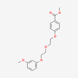 molecular formula C19H22O6 B5066449 methyl 4-{2-[2-(3-methoxyphenoxy)ethoxy]ethoxy}benzoate 