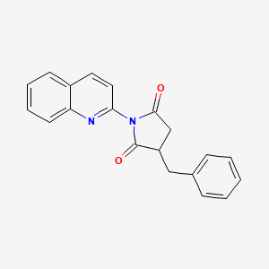 molecular formula C20H16N2O2 B5066468 3-benzyl-1-(2-quinolinyl)-2,5-pyrrolidinedione 