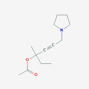 molecular formula C13H21NO2 B5066483 1-ethyl-1-methyl-4-(1-pyrrolidinyl)-2-butyn-1-yl acetate 