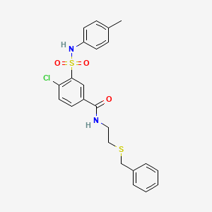 N-[2-(benzylthio)ethyl]-4-chloro-3-{[(4-methylphenyl)amino]sulfonyl}benzamide