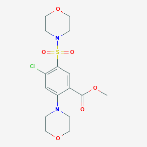 4-Chloro-5-(morpholine-4-sulfonyl)-2-morpholin-4-yl-benzoic acid methyl ester