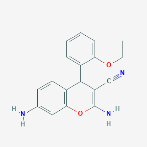 molecular formula C18H17N3O2 B5066525 2,7-diamino-4-(2-ethoxyphenyl)-4H-chromene-3-carbonitrile 