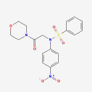 molecular formula C18H19N3O6S B5066551 N-[2-(4-morpholinyl)-2-oxoethyl]-N-(4-nitrophenyl)benzenesulfonamide 