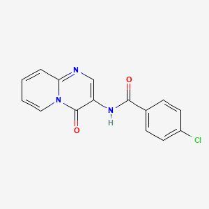 molecular formula C15H10ClN3O2 B5066574 4-chloro-N-(4-oxo-4H-pyrido[1,2-a]pyrimidin-3-yl)benzamide 