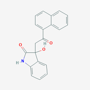 molecular formula C20H15NO3 B506659 3-hydroxy-3-[2-(1-naphthyl)-2-oxoethyl]-1,3-dihydro-2H-indol-2-one CAS No. 6765-49-7