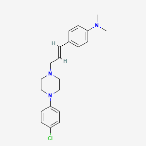 (4-{3-[4-(4-chlorophenyl)-1-piperazinyl]-1-propen-1-yl}phenyl)dimethylamine