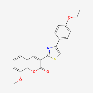 molecular formula C21H17NO4S B5066603 3-[4-(4-ethoxyphenyl)-1,3-thiazol-2-yl]-8-methoxy-2H-chromen-2-one 